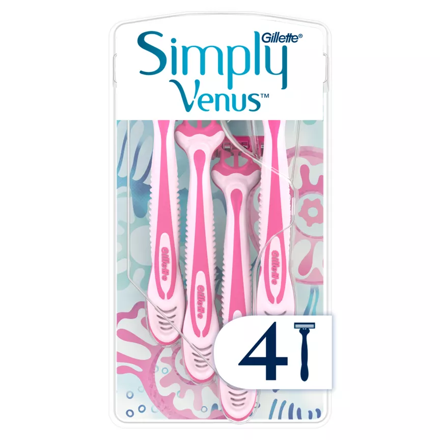 Venus 3 Blade Disposable Razors 4 Pack