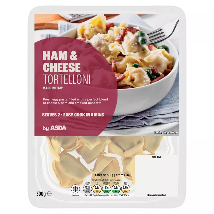 ASDA Ham & Cheese Tortelloni Serves 2 300g