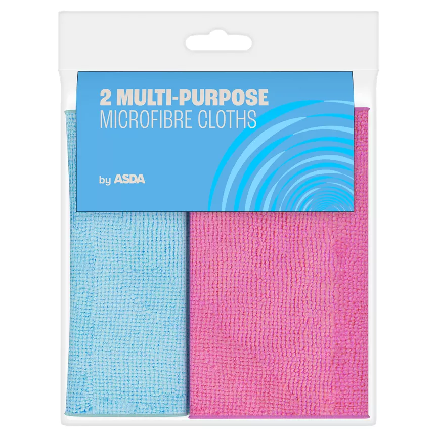 ASDA Multi - Purpose Microfibre Cleaning Cloths