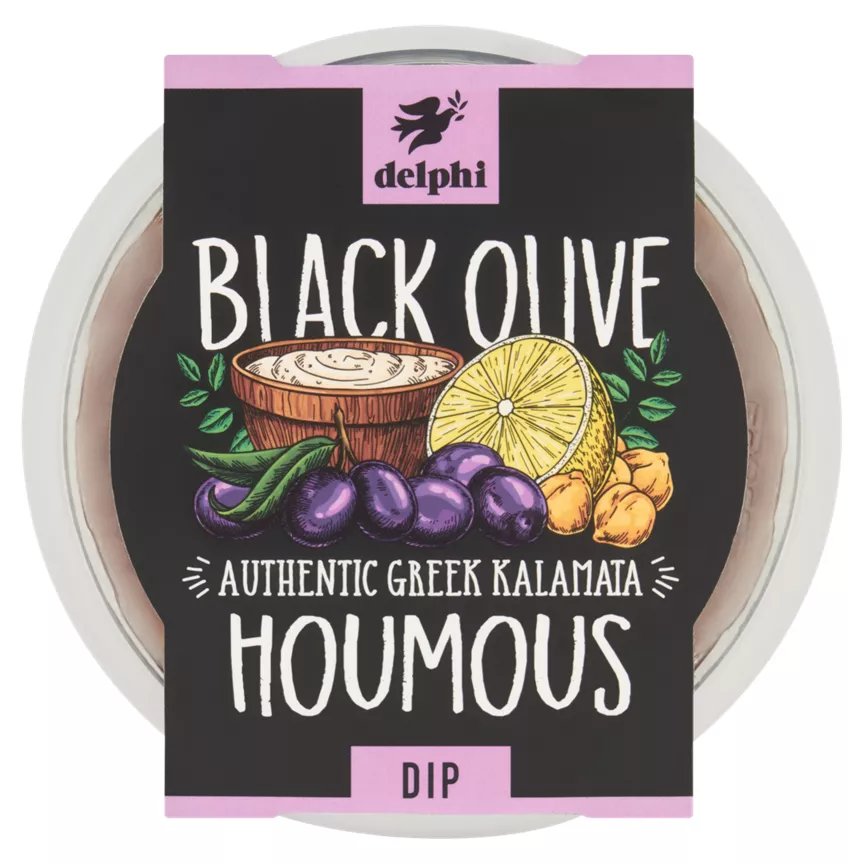 Delphi Black Olive Houmous with Olive Oil