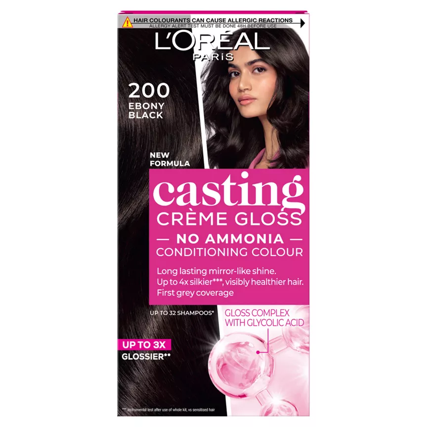 L'Oreal Casting Creme Gloss 200 Ebony Black Semi Permanent Hair Dye