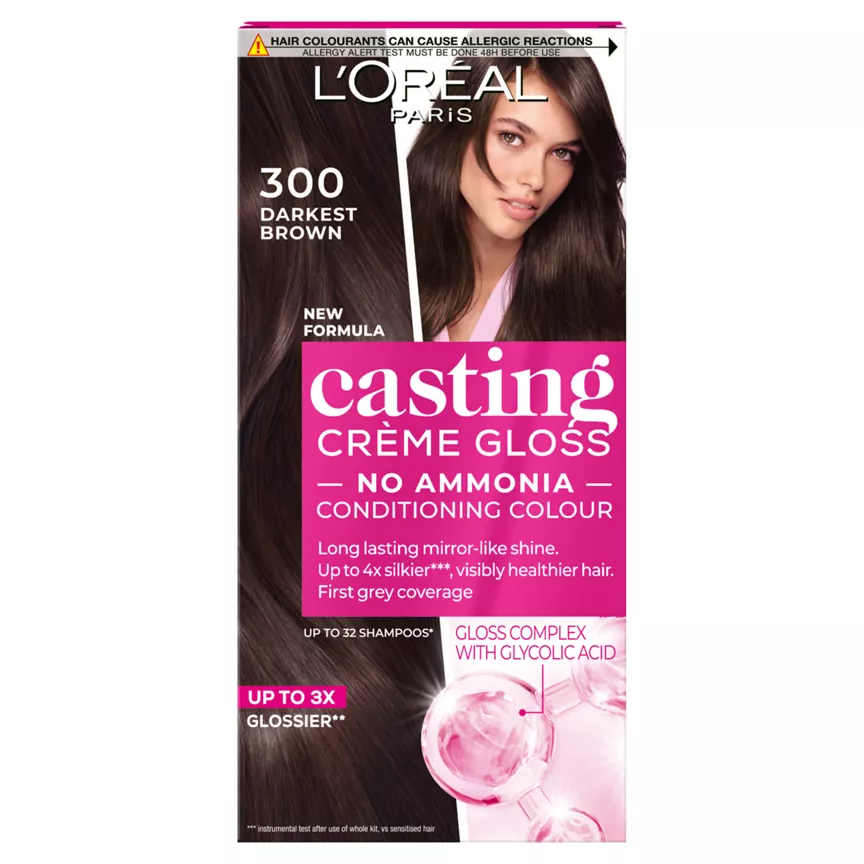 L'Oreal Casting Creme Gloss 300 Darkest Brown Semi Permanent Hair Dye