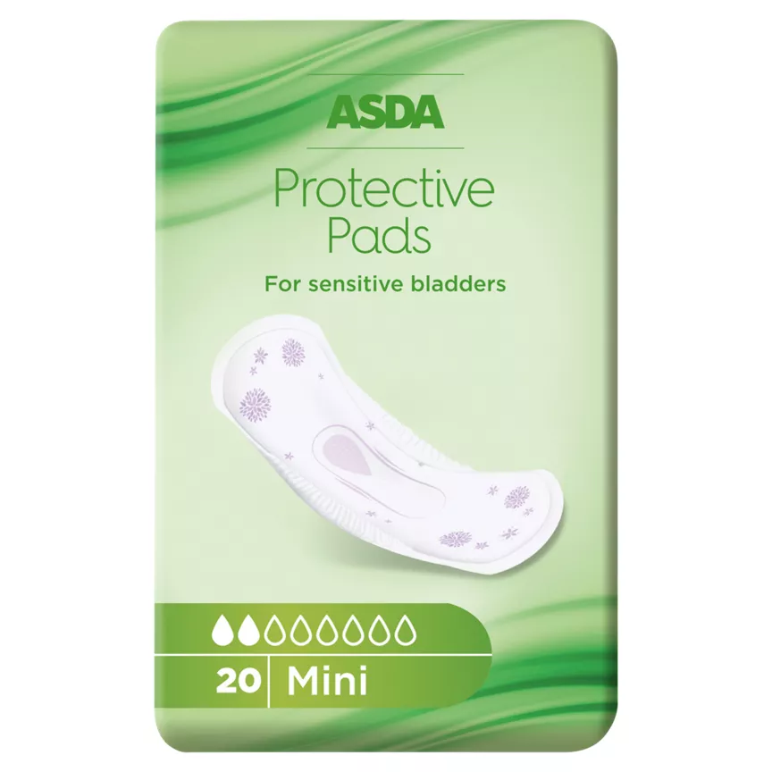ASDA Protective Incontinence Pads Mini for Sensitive Bladders