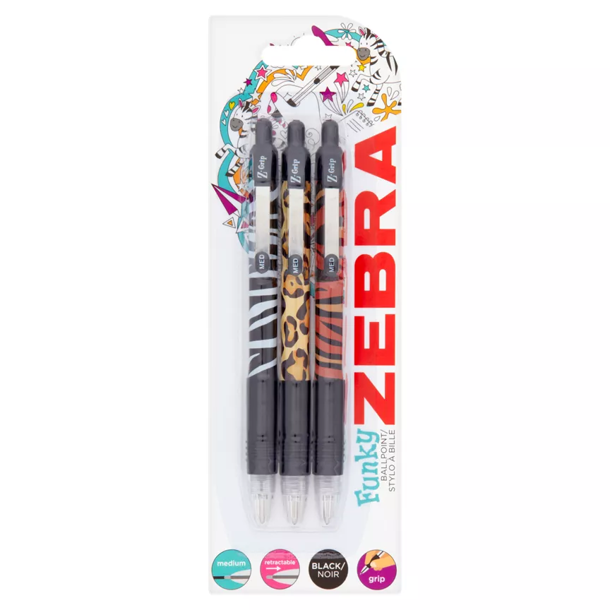 Zebra Z-Grip Funky Ballpoint Pens