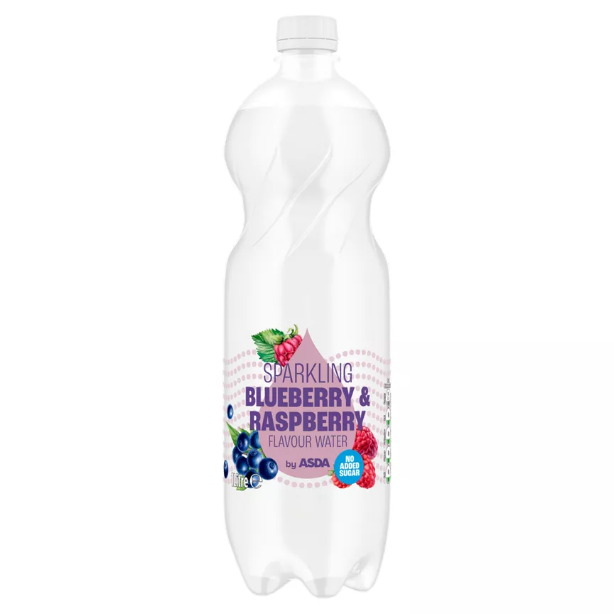 ASDA Sparkling Blueberry & Raspberry Flavour Water 1 Litre