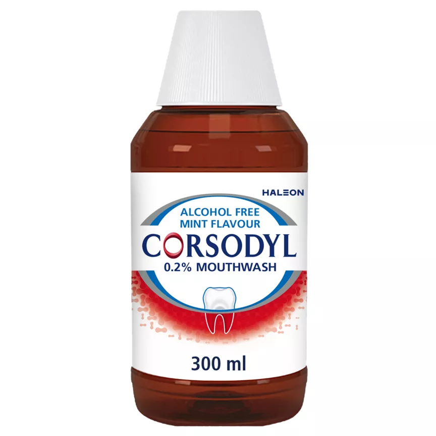 Corsodyl Gum Disease & Bleeding Gum Treatment Mouthwash, 0.2% Alcohol Free