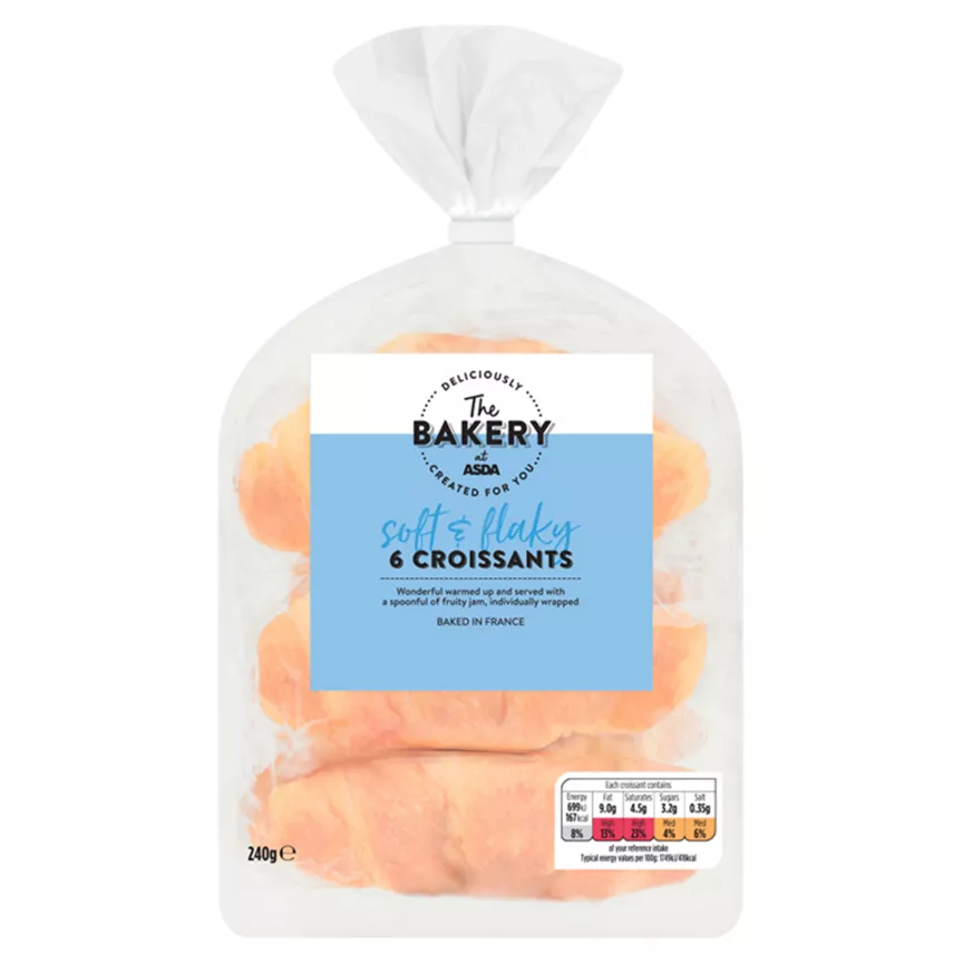 The BAKERY at ASDA 6 Croissants