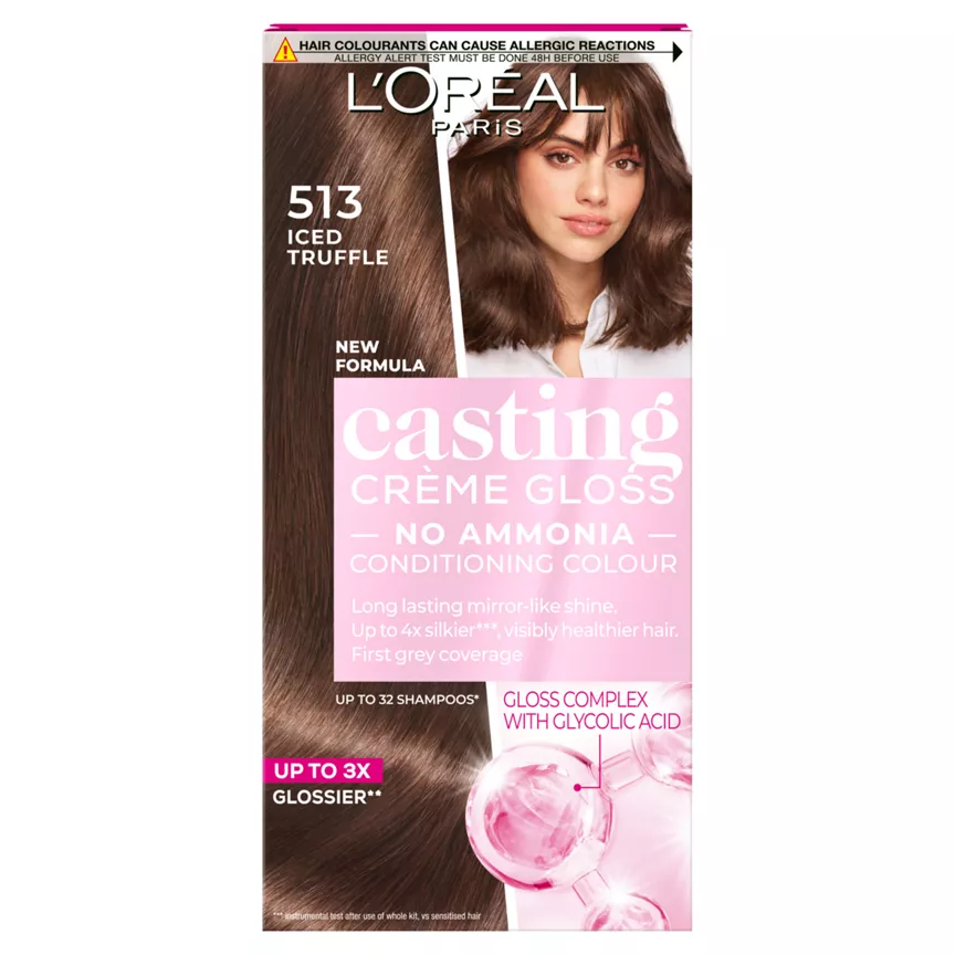 L'Oreal Casting Creme Gloss 513 Iced Truffle Brown Semi Permanent Hair Dye
