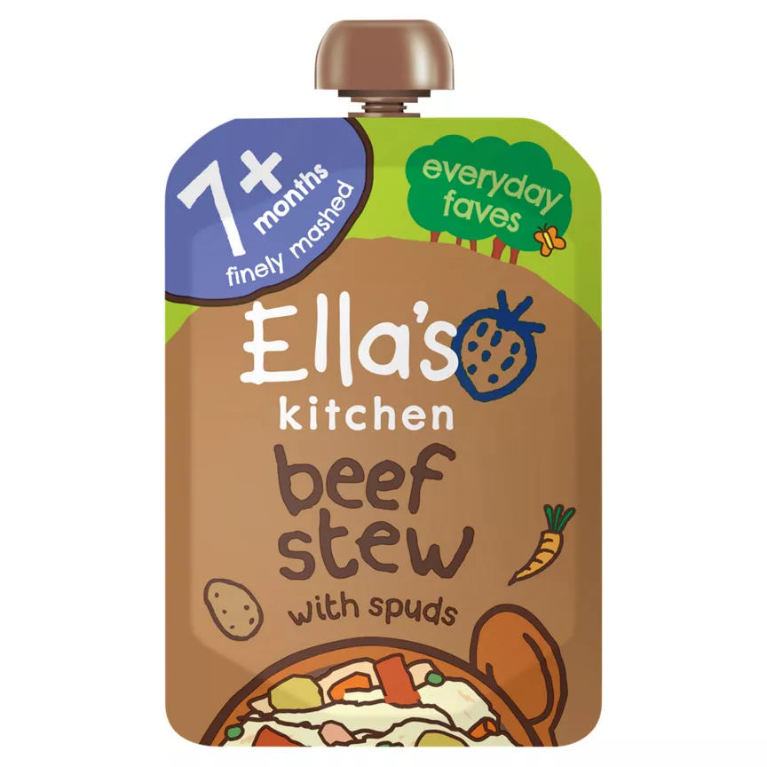 Ella's Kitchen Organic Beef Stew Baby Food Pouch 7+ Months - Image 1