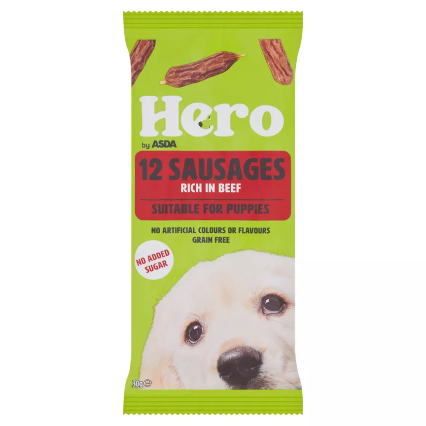 Hero by ASDA 12 Sausages Suitable For Puppies 30g