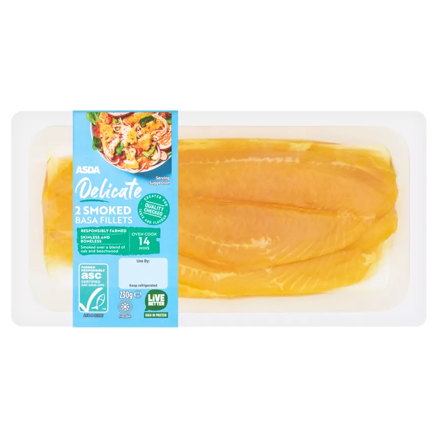 ASDA Delicate 2 Smoked Basa Fillets