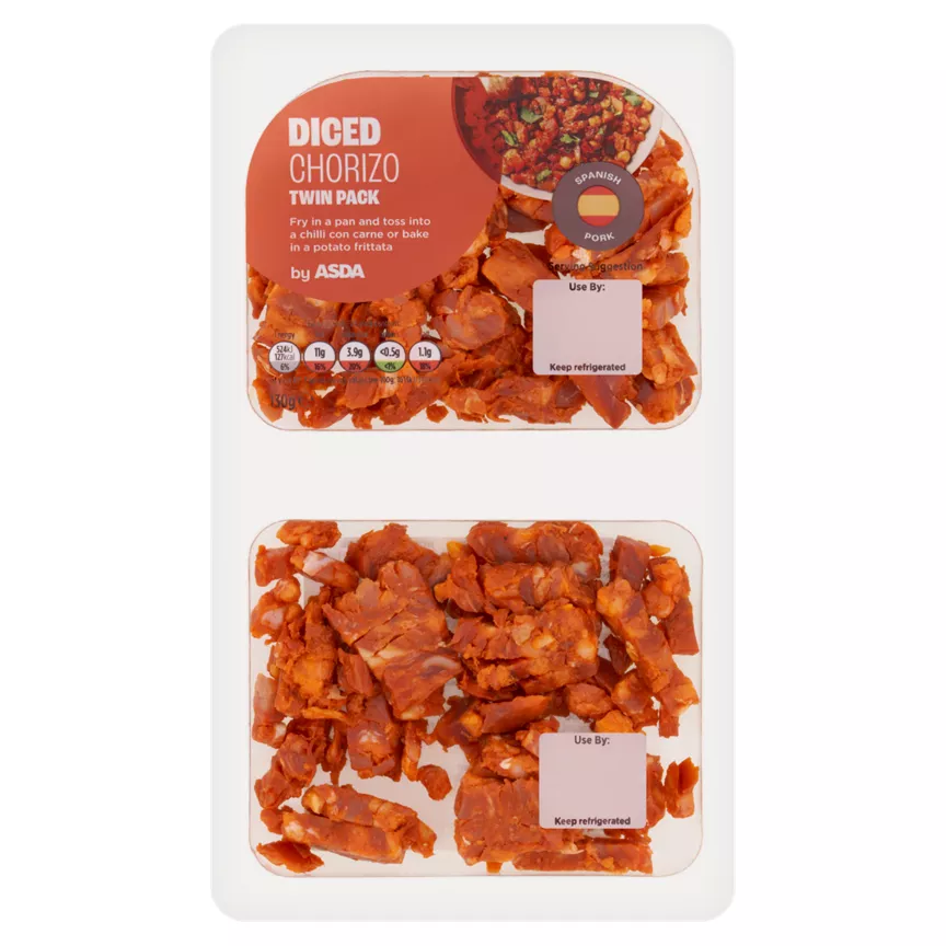 ASDA Diced Chorizo Twin Pack