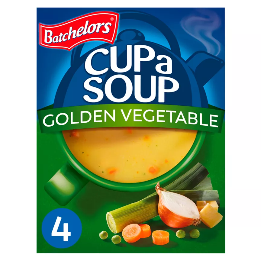 Batchelors Cup a Soup Golden Vegetable Soup 4 Instant Soup Sachets