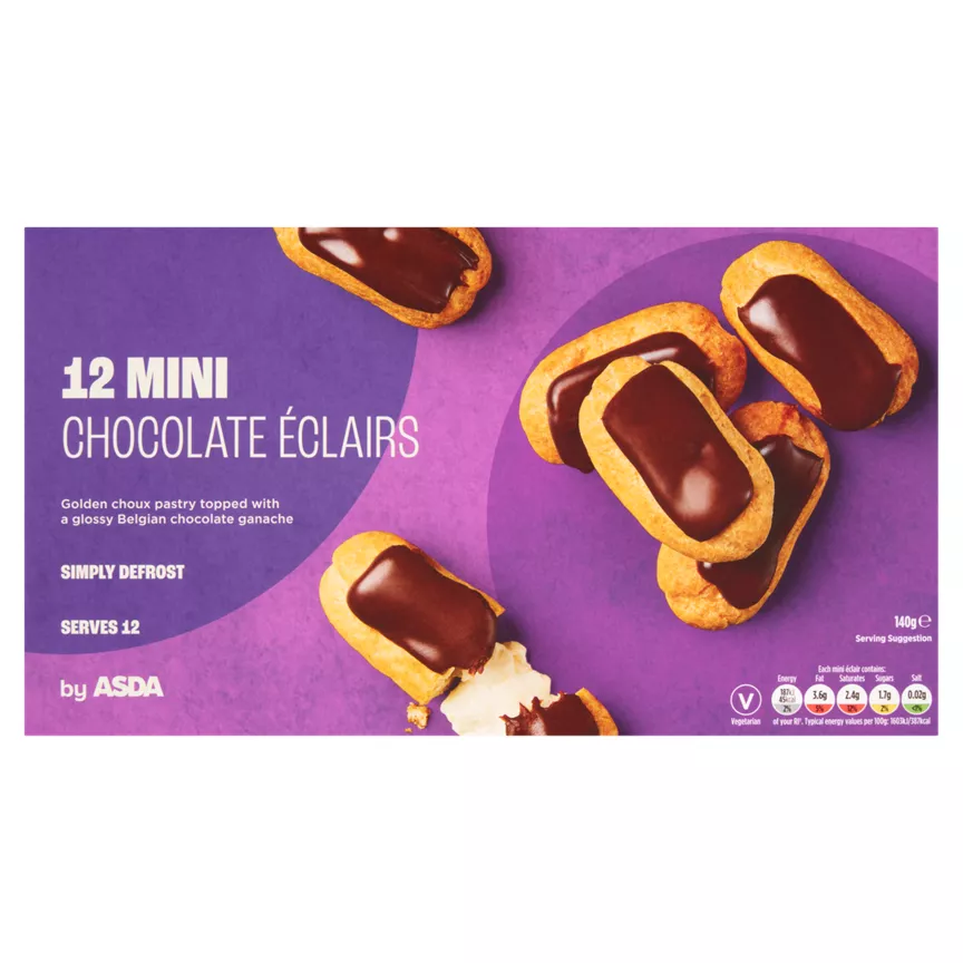 ASDA 12 Mini Chocolate Eclairs