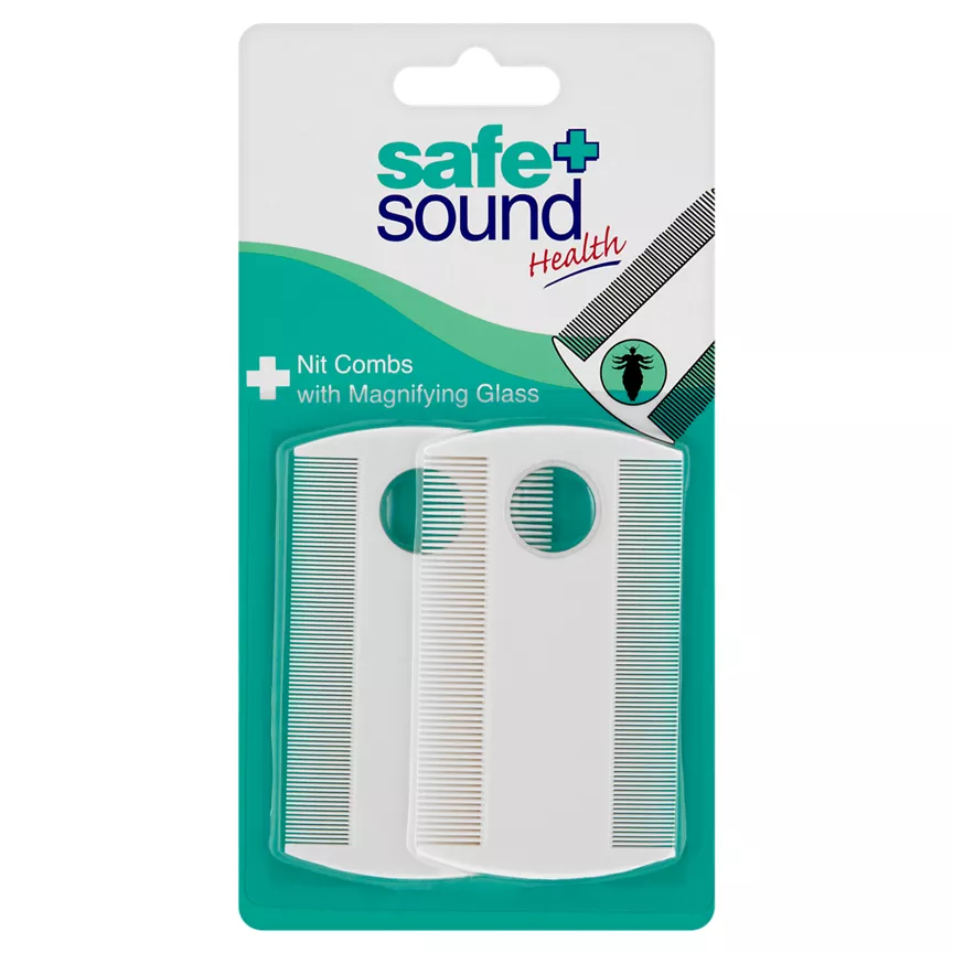 Safe + Sound Health Nit Combs with Magnifying Glass