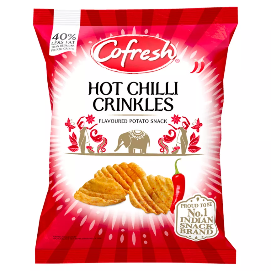 Cofresh Hot Chilli Crinkle Potato Snacks