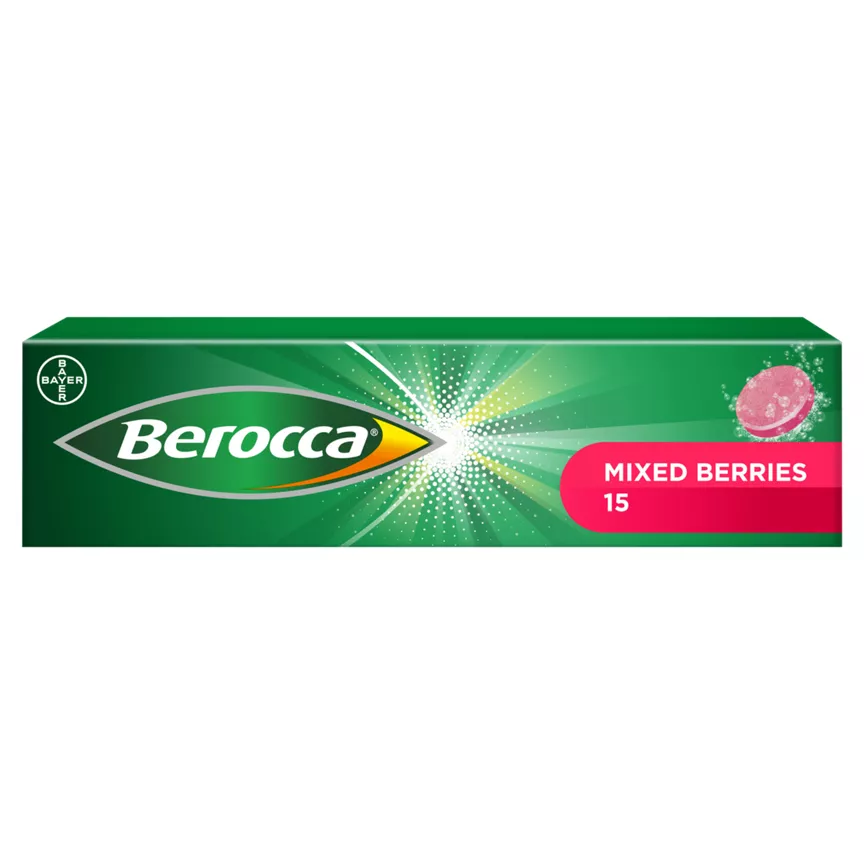 Berocca Mixed Berries Energy Vitamin 15 Tablets