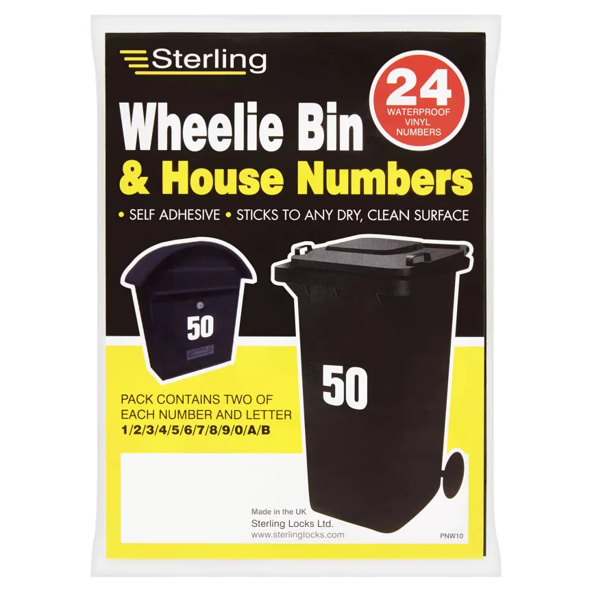 Sterling Wheelie Bin Numbers 24 Pack