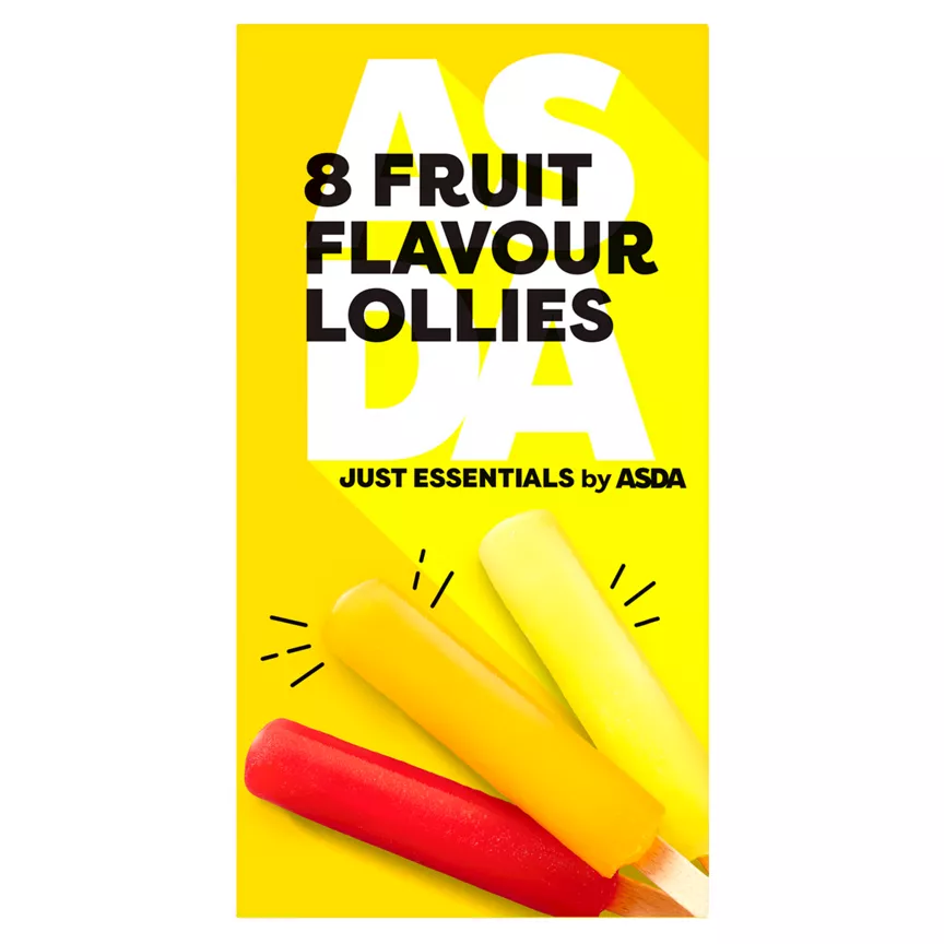 JUST ESSENTIALS by ASDA 8 Fruit Flavour Ice Lollies