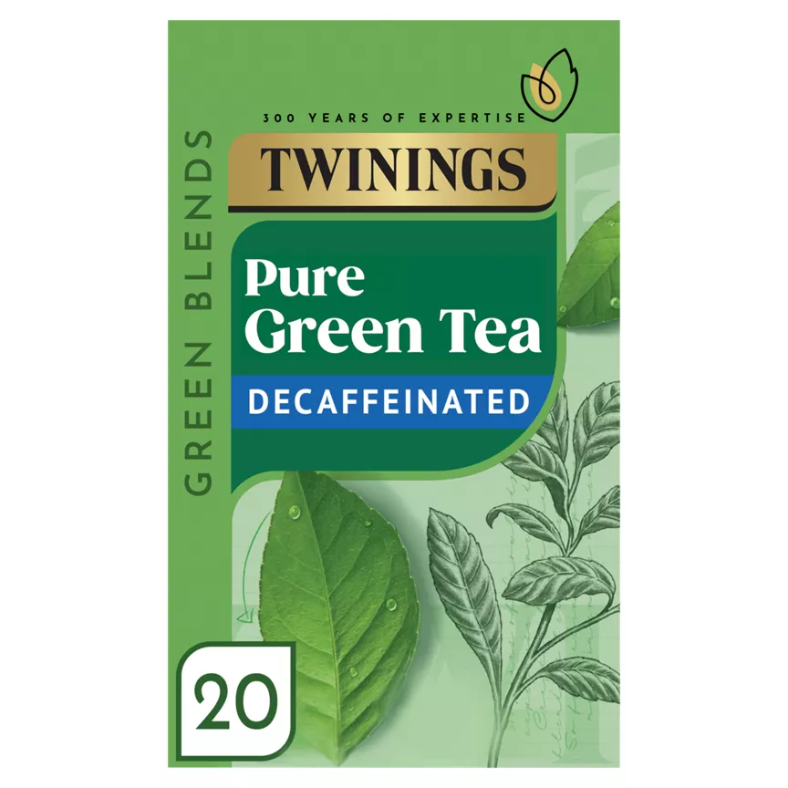 Twinings Decaf Pure Green Tea 20 Tea Bags - Image 1