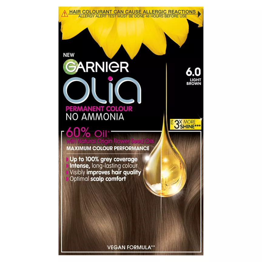 Garnier Olia 6.0 Light Brown Permanent Hair Dye