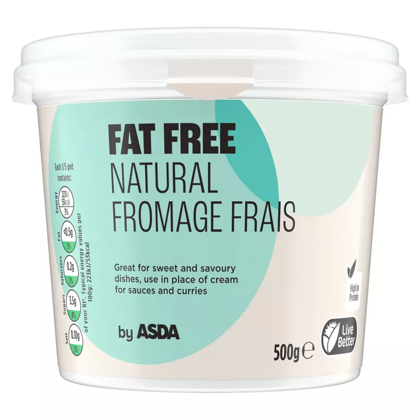 ASDA Fat Free Natural Fromage Frais 500g