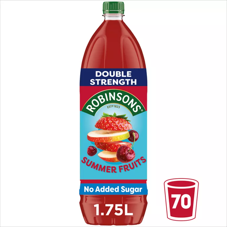 Robinsons Double Strength Summer Fruits Squash No Added Sugar - Image 1