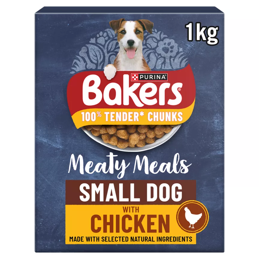 Bakers Meaty Meals Small Dog Chicken Dry Dog Food 1kg