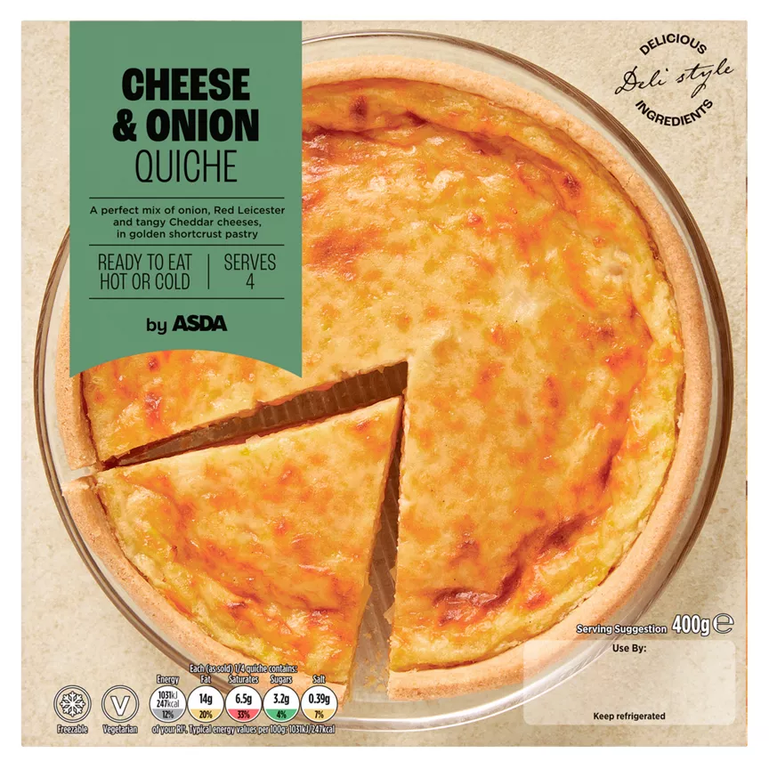 ASDA Cheese & Onion Quiche 400g