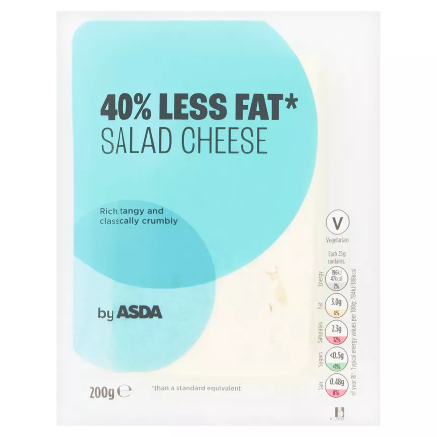 ASDA 40% Less Fat Salad Cheese 200g