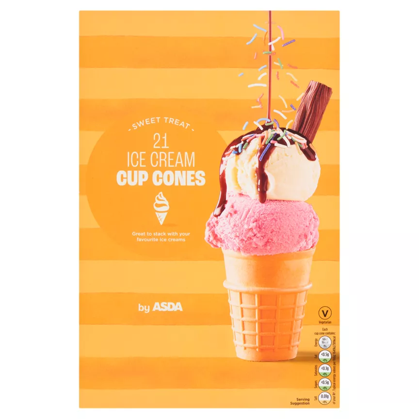 ASDA 21 Ice Cream Cup Cones