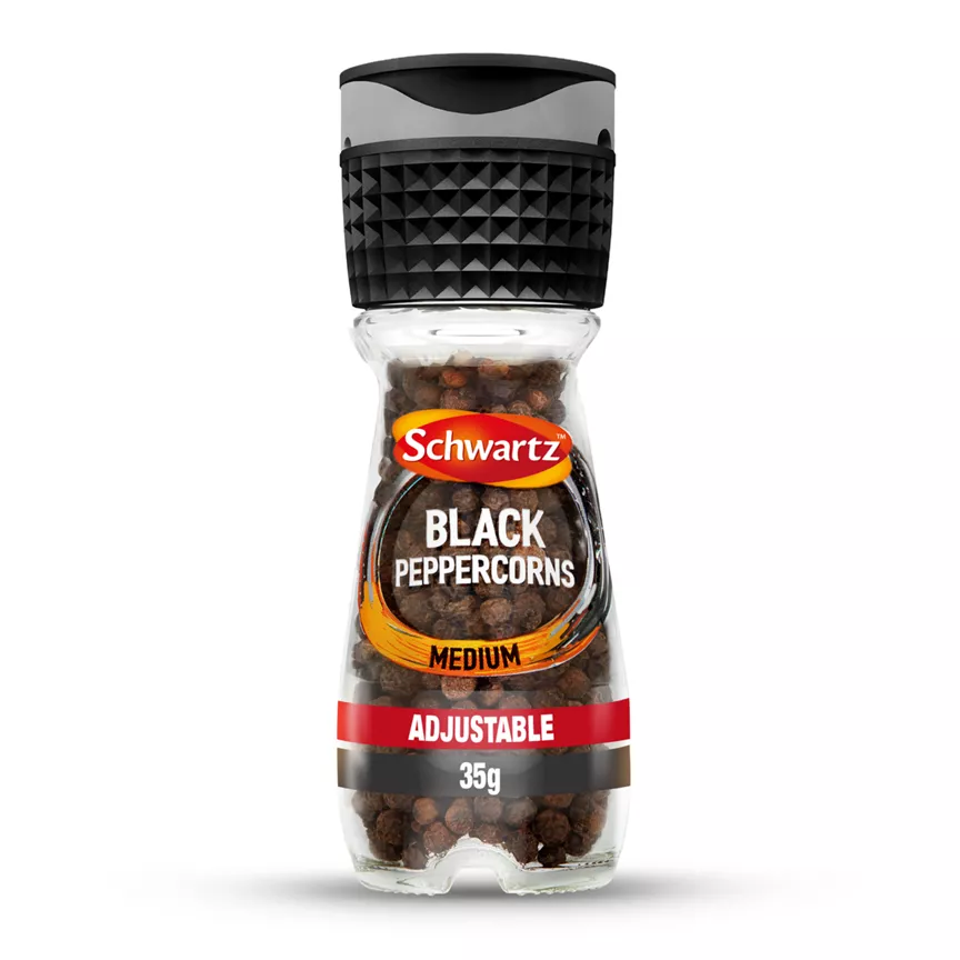 Schwartz Adjustable Grinder Black Peppercorns