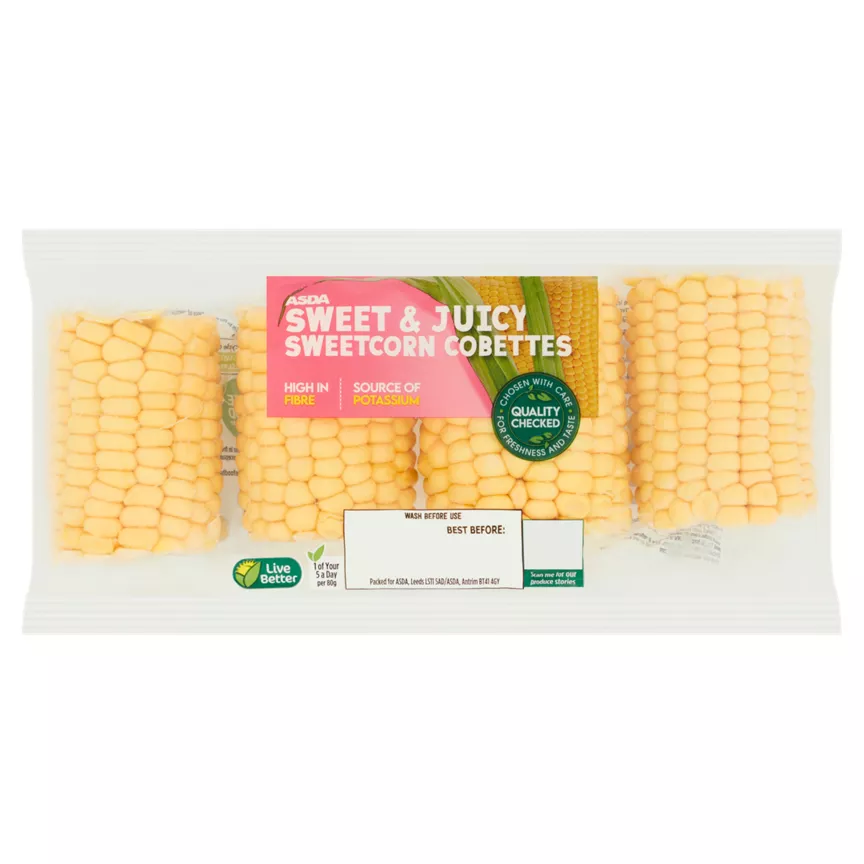 ASDA Sweet & Juicy Sweetcorn Cobettes