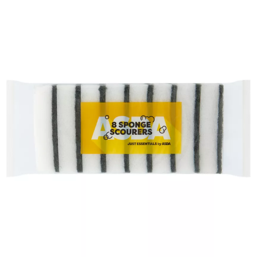 JUST ESSENTIALS by ASDA 8 Sponge Scourers