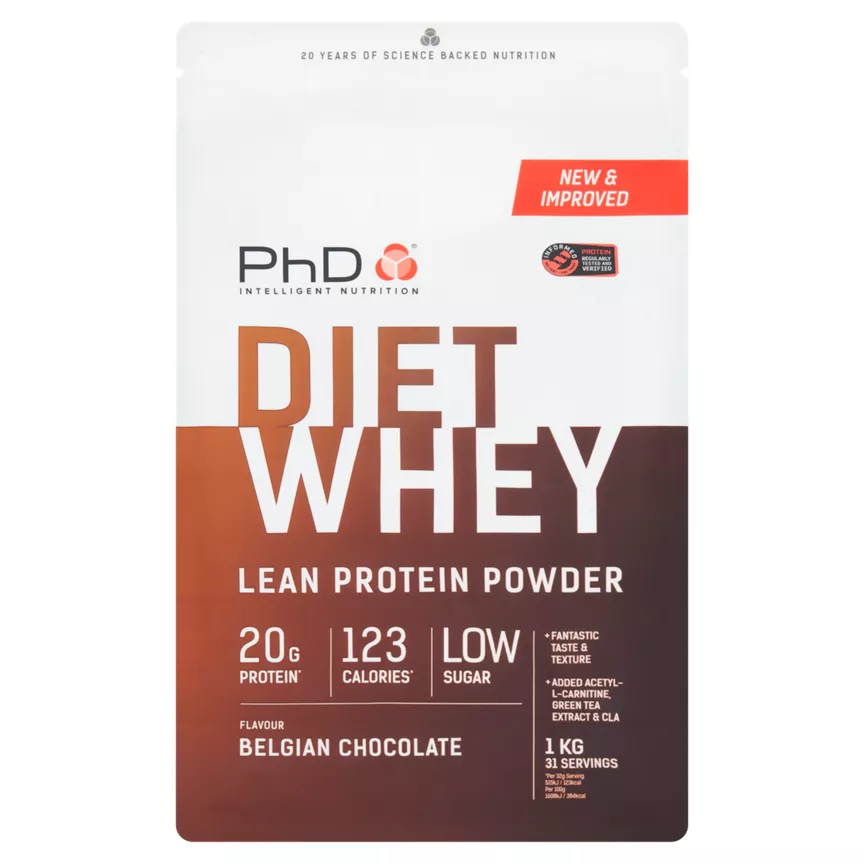 PhD Diet Whey Protein Powder Belgian Chocolate