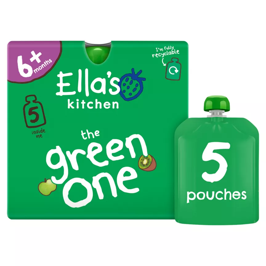 Ella's Kitchen Organic The Green One Smoothie Baby Food Pouch 6+ Months