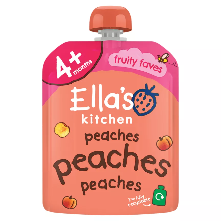 Ella's Kitchen Organic Peaches First Tastes Baby Pouch 4+ Months