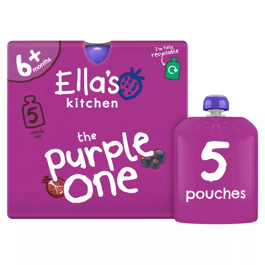 Ella's Kitchen Organic The Purple One Smoothie Baby Food Pouch 6+ Months