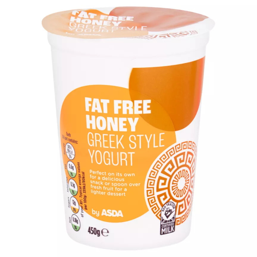 ASDA Fat Free Honey Greek Style Yogurt 450g