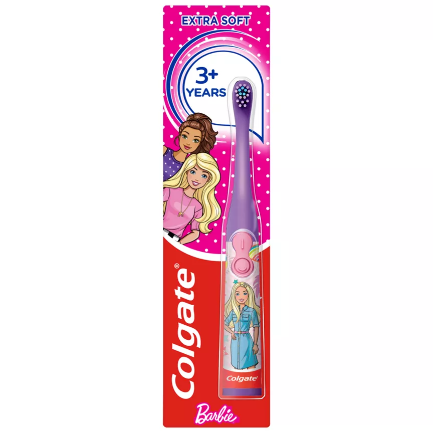 Colgate Kids Barbie Extra Soft Battery Toothbrush 3+ Years