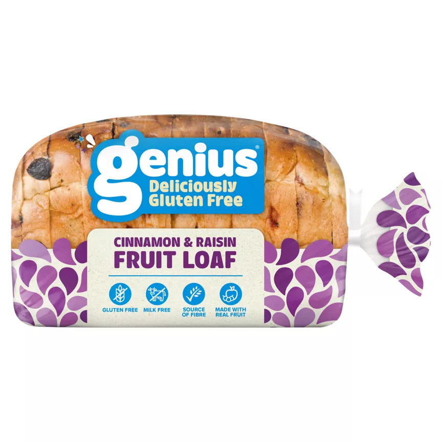 Genius Gluten Free Sliced Fruit Loaf - Image 1