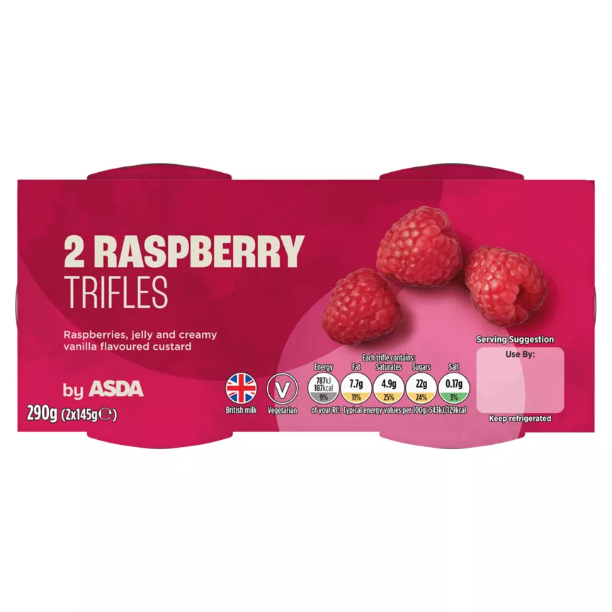 ASDA Raspberry Trifles 2 x 145g (290g)