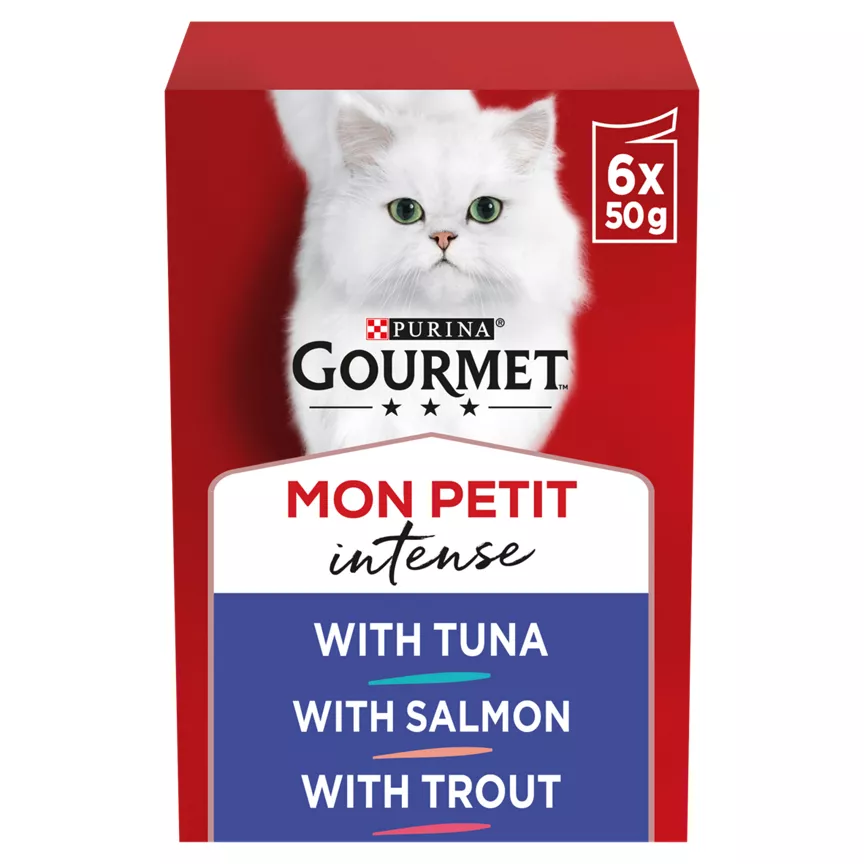 Purina Gourmet Mon Petit Adult Cat Food with Tuna, Salmon & Trout 6 x 50g (300g)