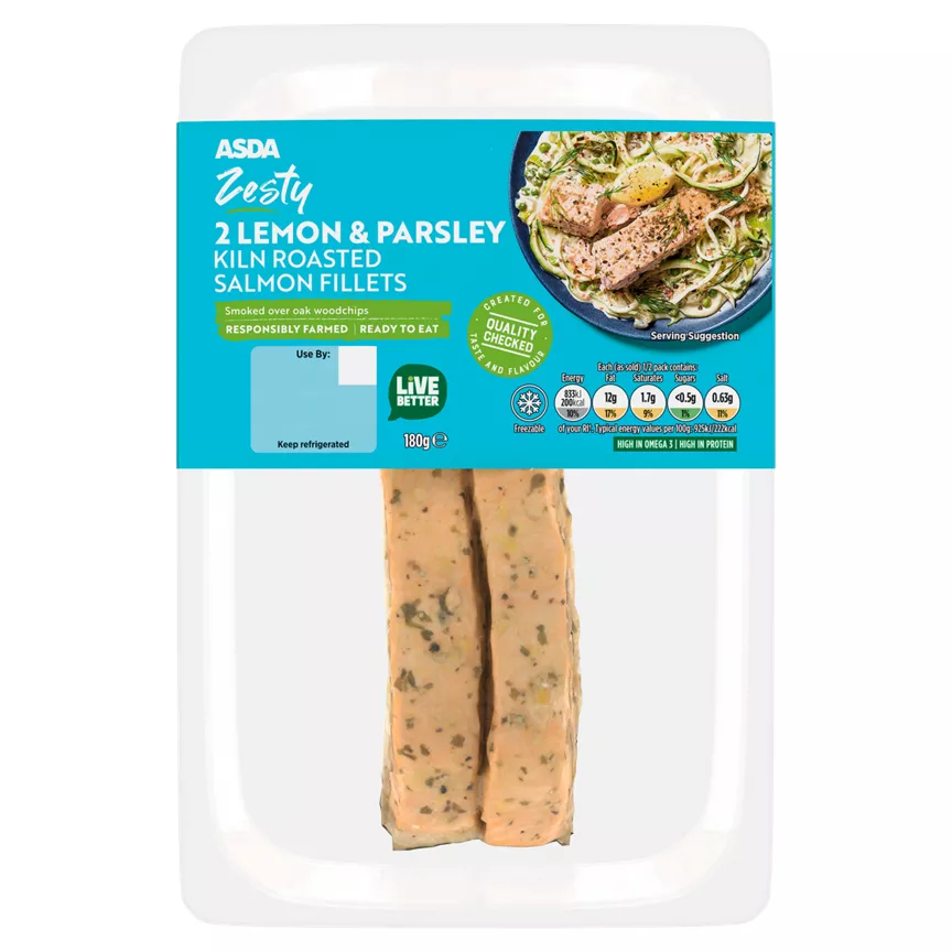 ASDA Zesty 2 Lemon & Parsley Kiln Roasted Salmon Fillets