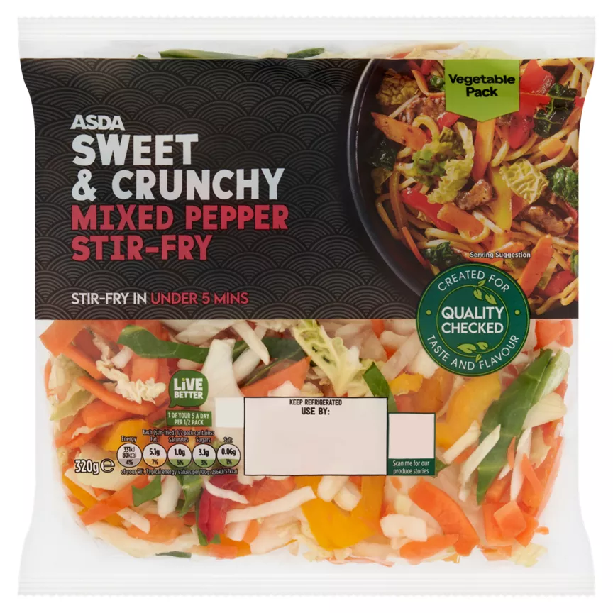 ASDA Sweet & Crunchy Mixed Pepper Stir-Fry