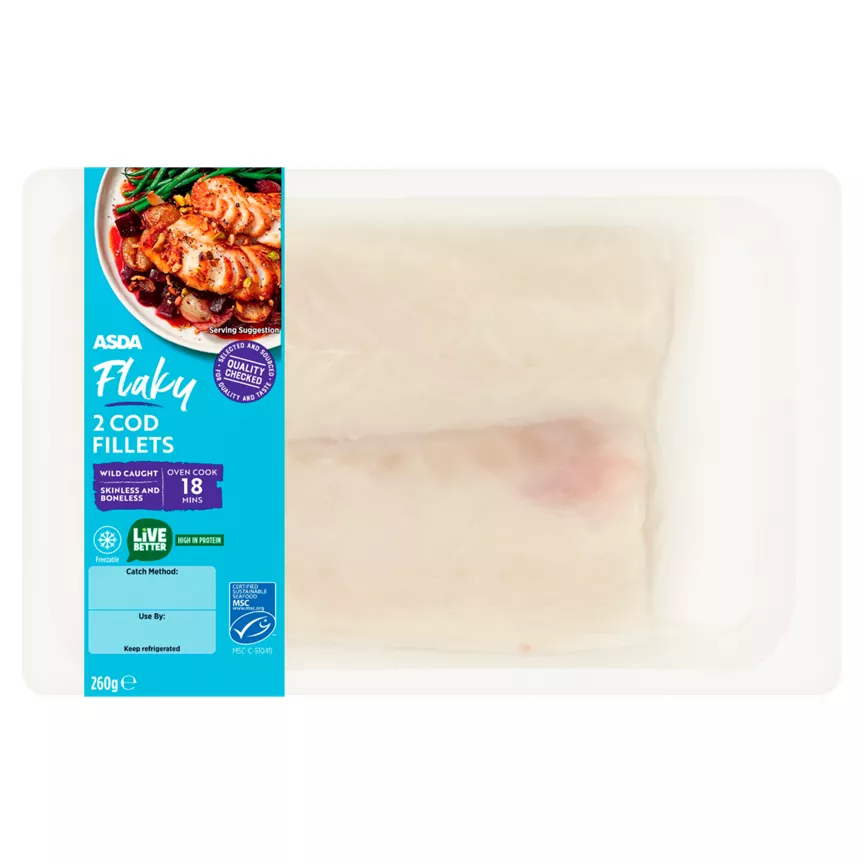 ASDA Flaky 2 Cod Fillets 260g