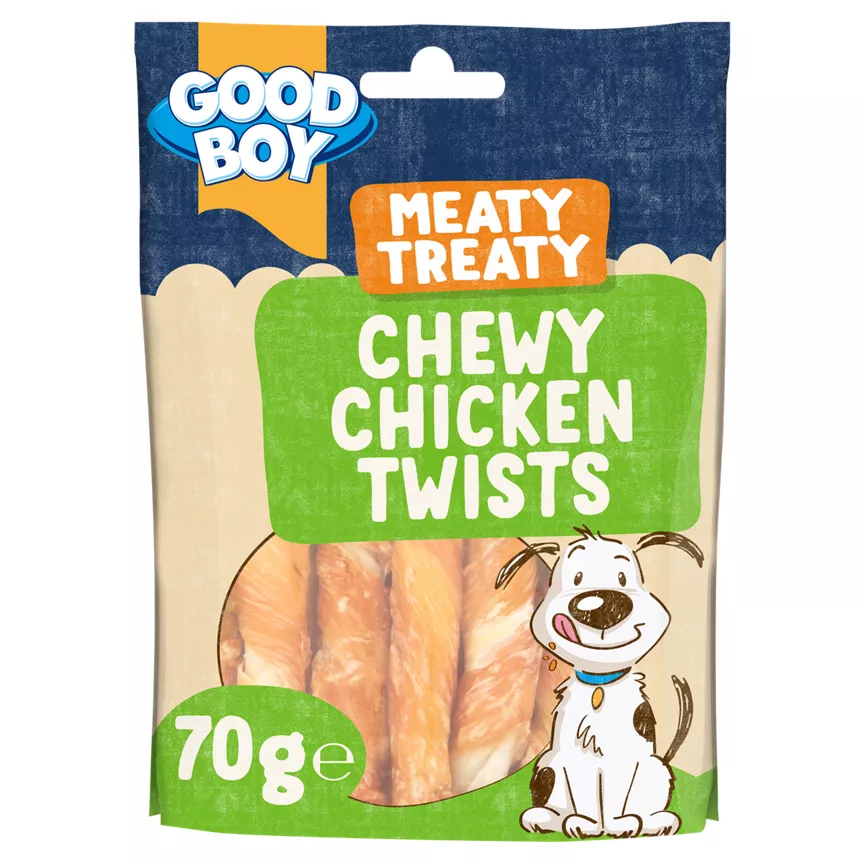 Good Boy Meaty Treaty Chewy Chicken Twisters Dog Treats