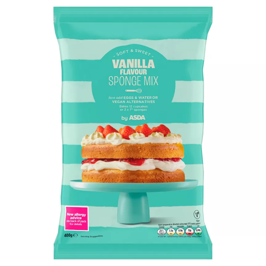 ASDA Vanilla Flavour Sponge Mix 400g