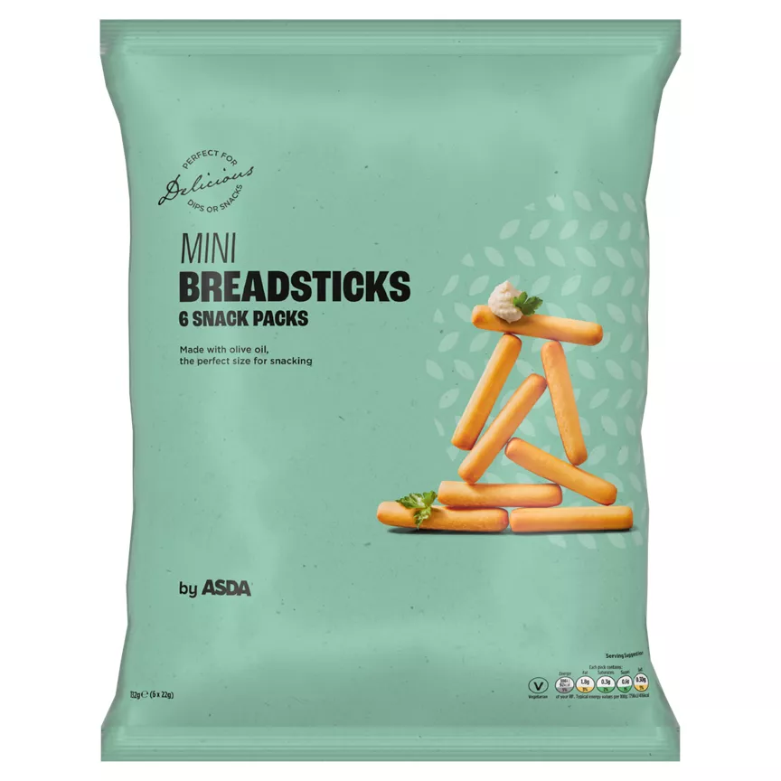 ASDA Mini Breadsticks 6 x 22g (132g)