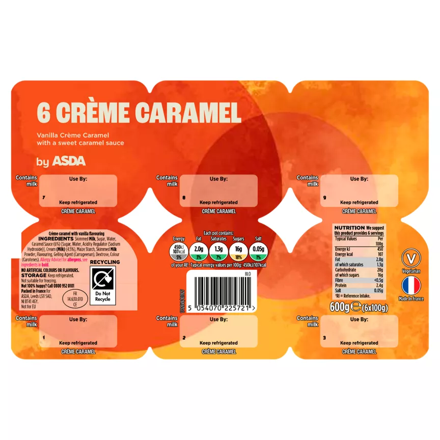 ASDA Creme Caramel Dessert